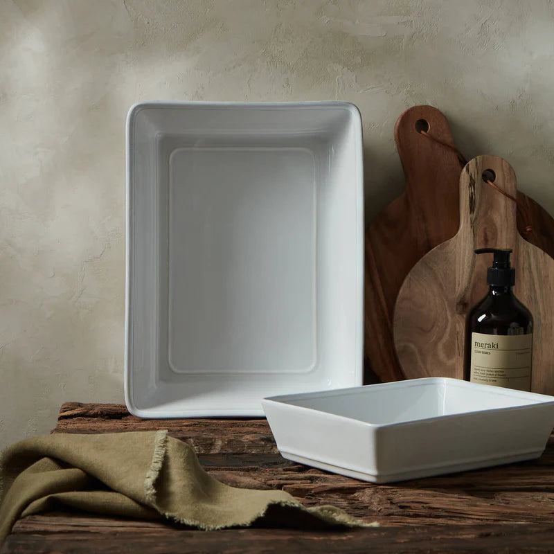Friso White Stoneware Baking Dish