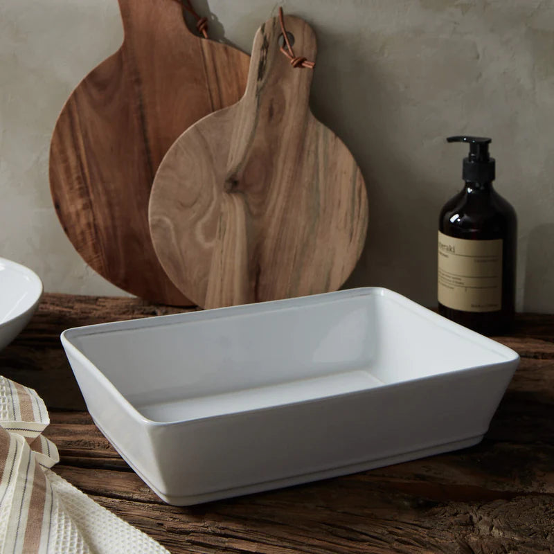 Friso White Stoneware Baking Dish