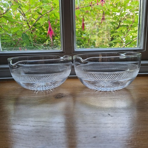 Antique Victorian Cut Wine Glass Rinsers